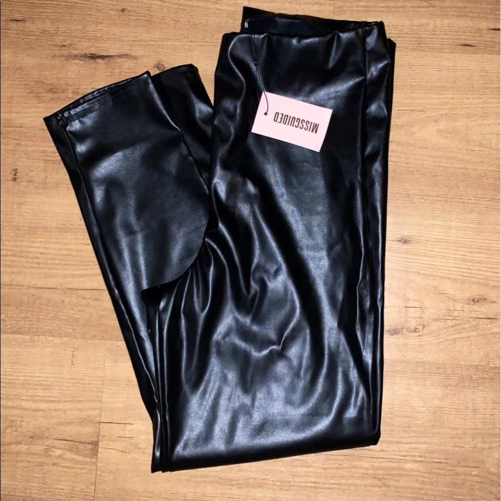 Faux leather leggings